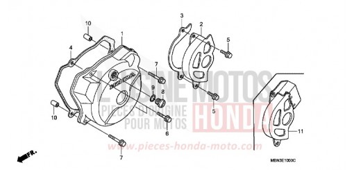 KURBELGEHAEUSEDECKEL, L. XR650RY de 2000